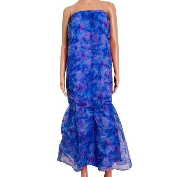 Buddy Love Dresses & Skirts - NEW BUDDY LOVE Dayton Floral Strapless Mermaid Maxi Dress in Purple Size XS